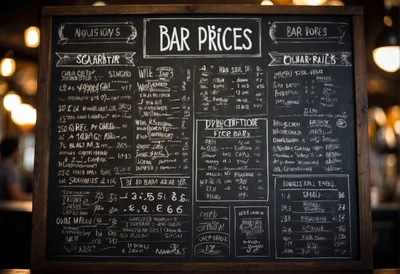 Lista de precios en bares: Obligación por ley