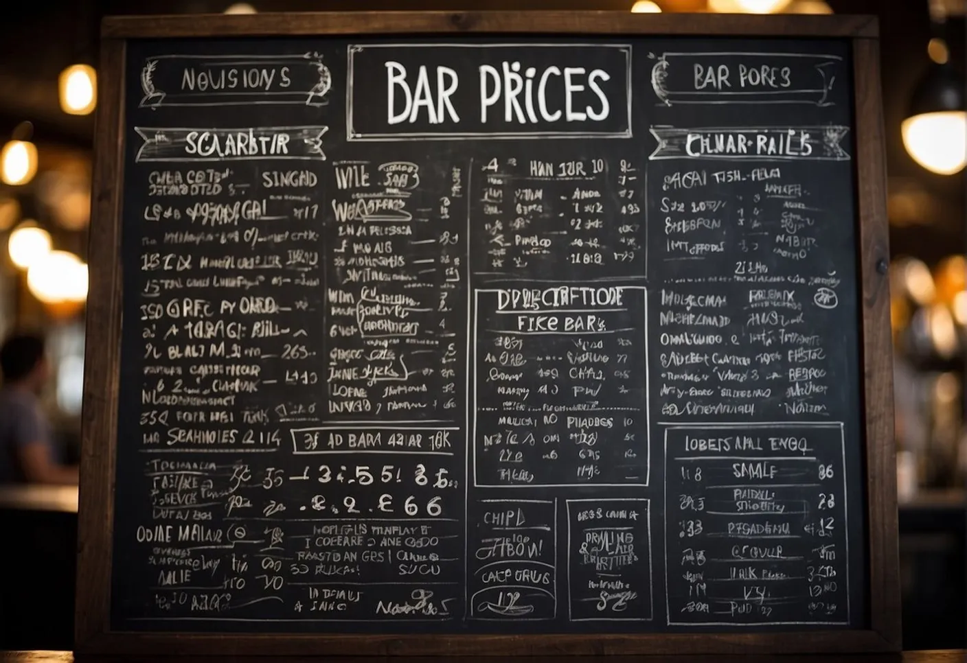 Lista de precios en bares: Obligación por ley