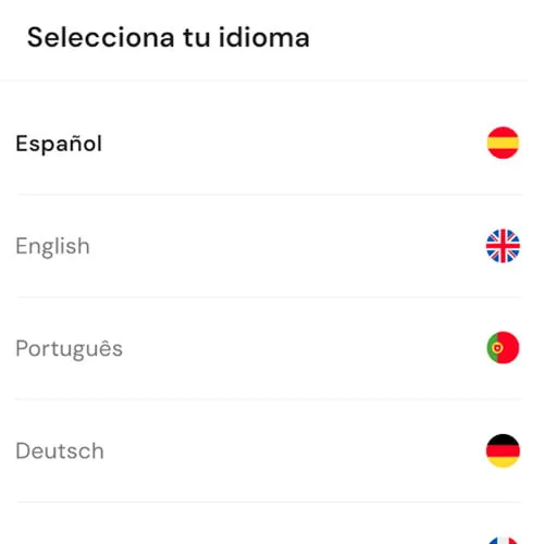 Menu digitale in inglese, francese e italiano
