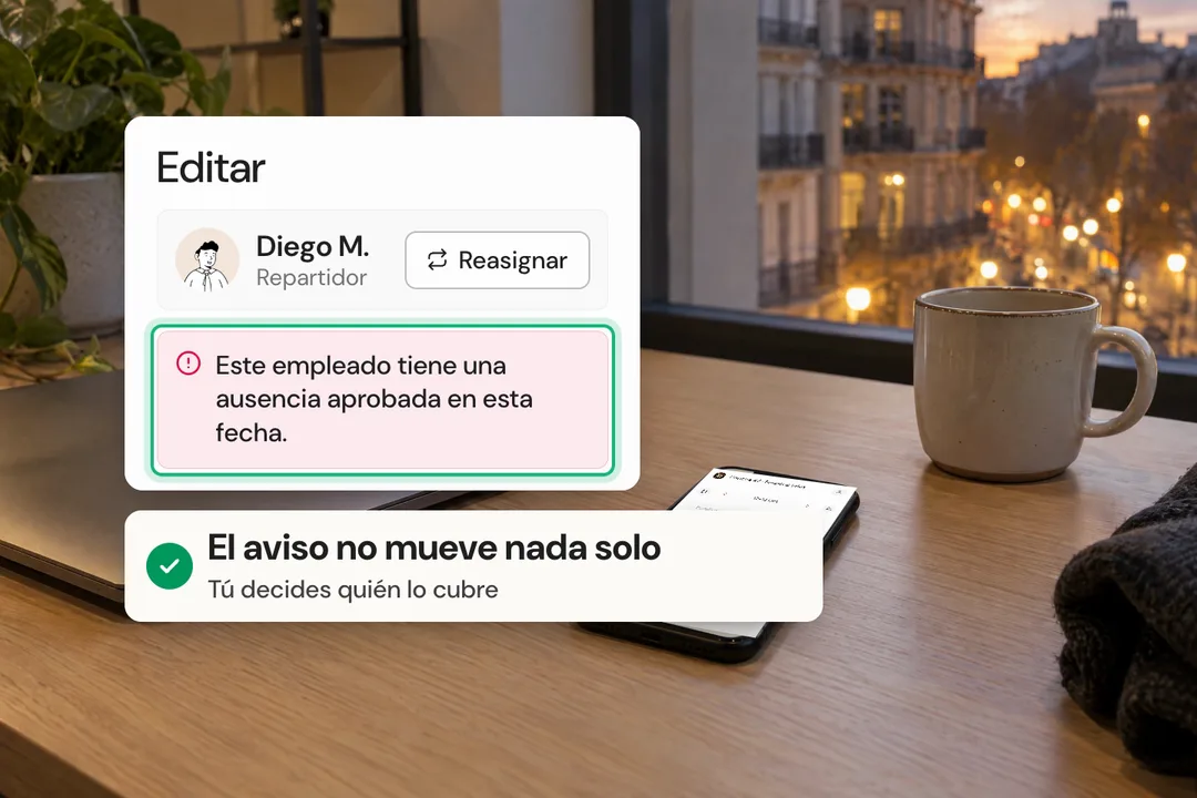 Ten en cuenta a quien no va a estar.