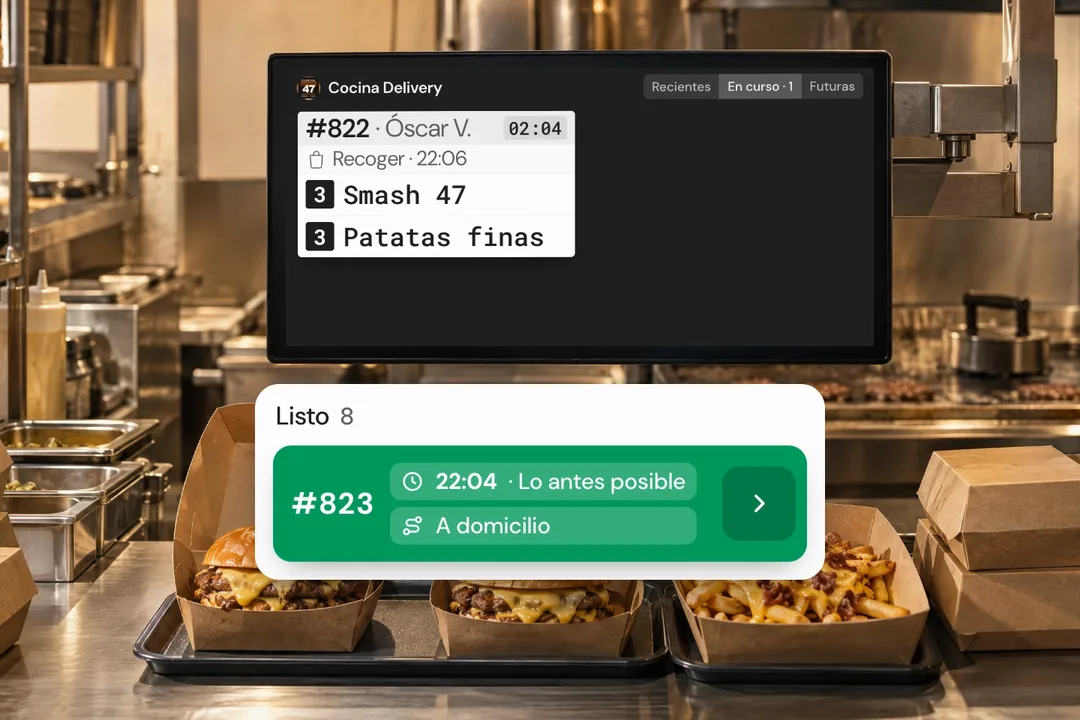 Demostración ilustrativa de cocina y salida