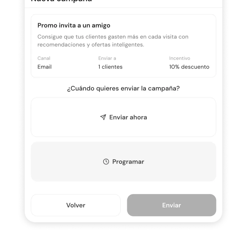 Programación de campañas con control de frecuencia