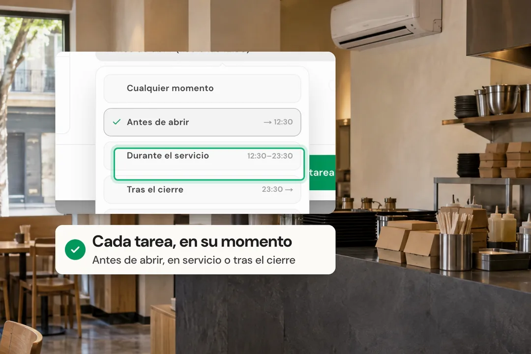 Cada tarea, cuando toca.