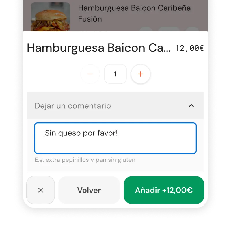 Carta digital con modificadores y notas