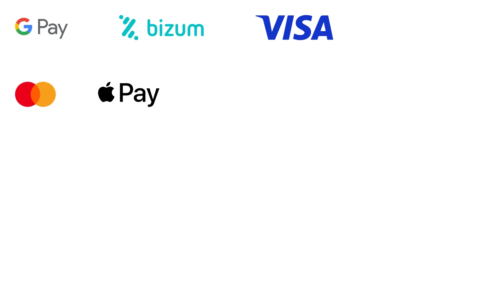Métodos de pago disponibles en el móvil