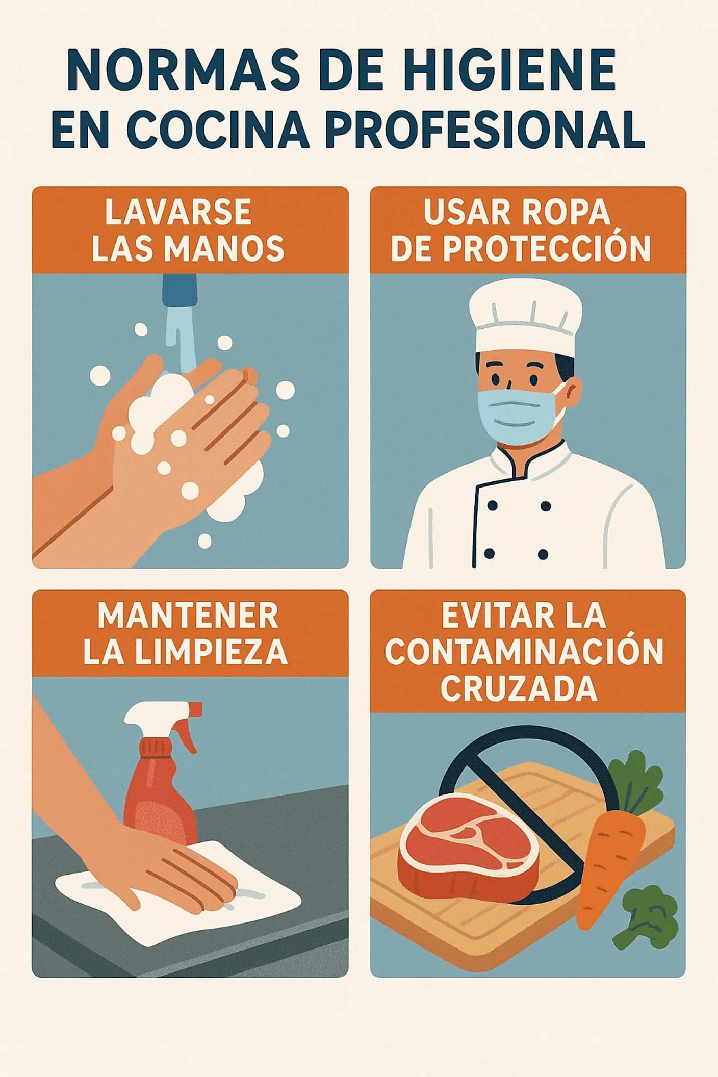 10 Normas de higiene esenciales en la cocina