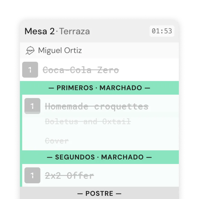 États de commande dans le KDS