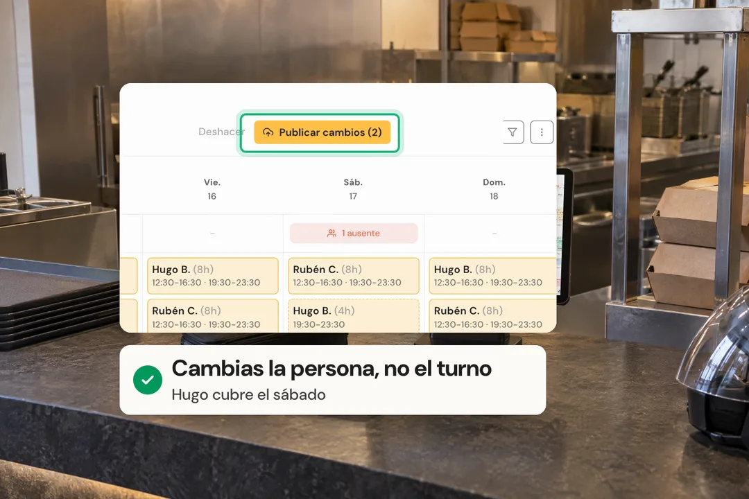 Ajusta lo que ha cambiado.