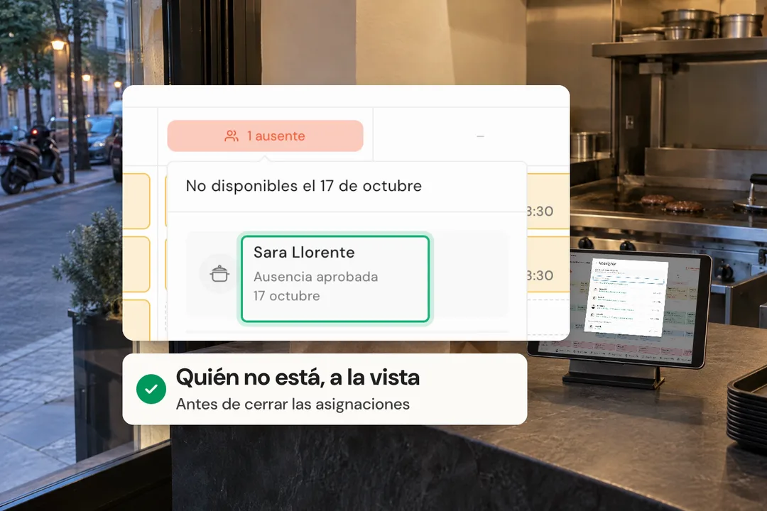 Revisa quién está disponible.