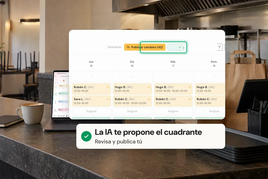 Cuadrante semanal de Plancha 47 generado con IA, pendiente de publicar