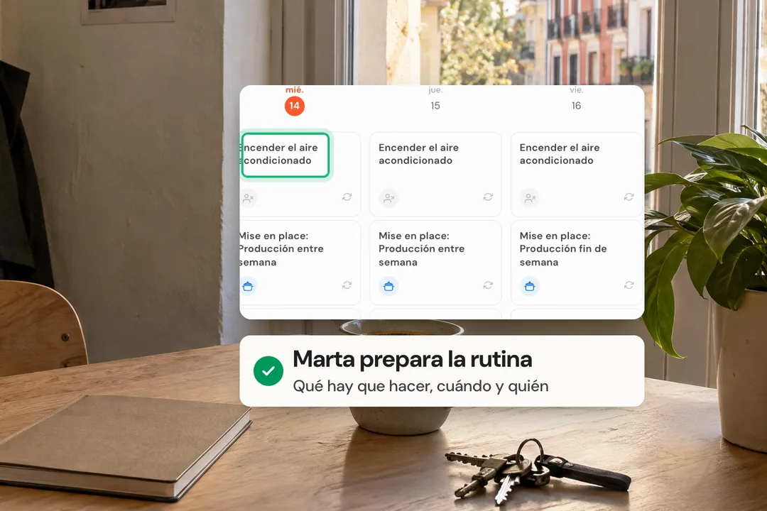 Preparas la rutina.