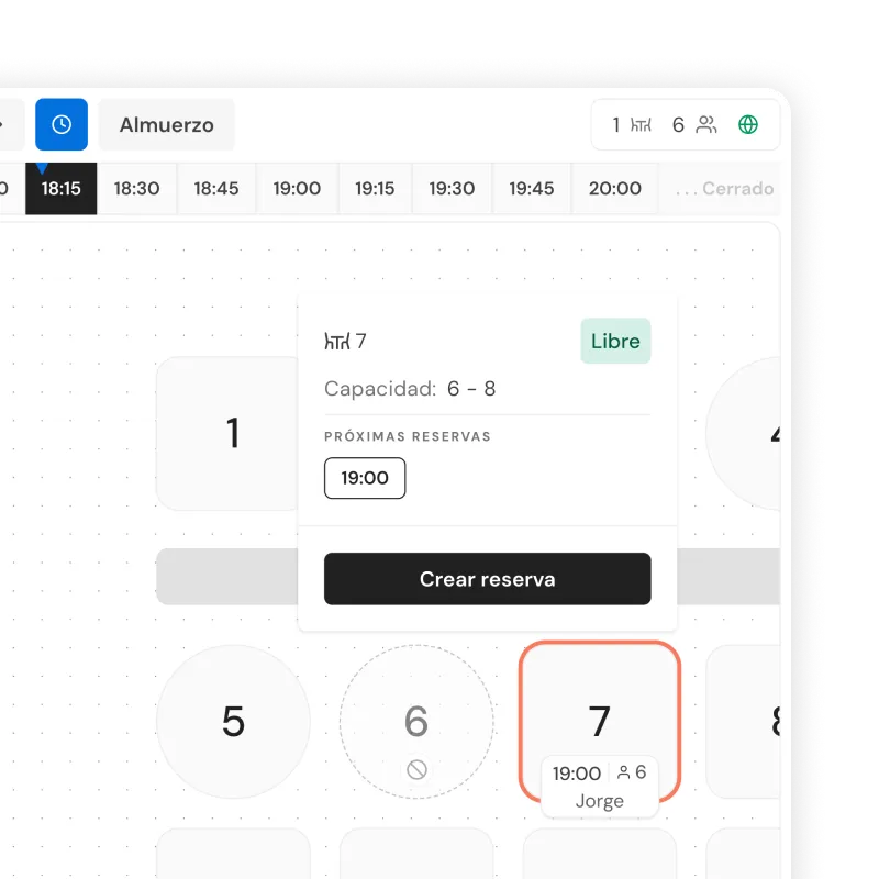 Asignación automática de mesas