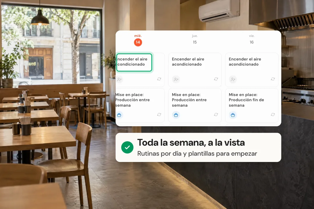 La semana organizada antes de abrir.