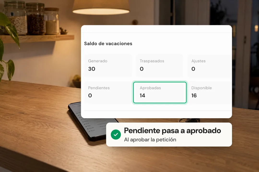 El saldo de vacaciones, a la vista.