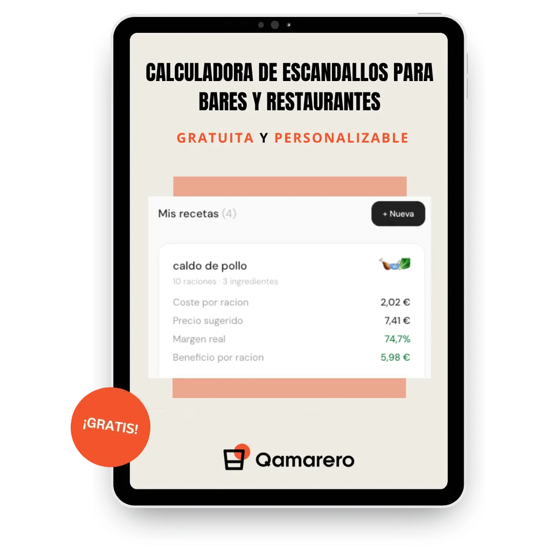 Calculadora de escandallo para bares y restaurantes