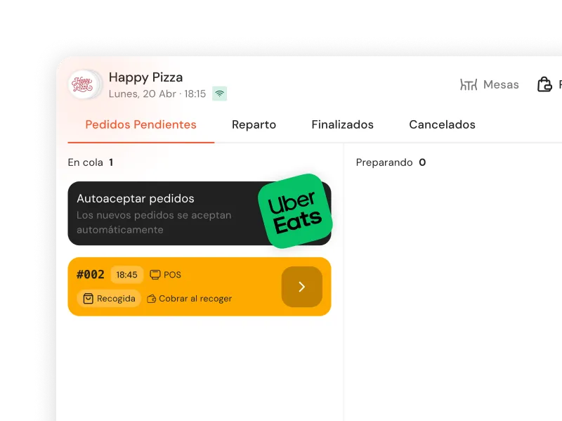 Canaux centralisés dans la caisse Qamarero