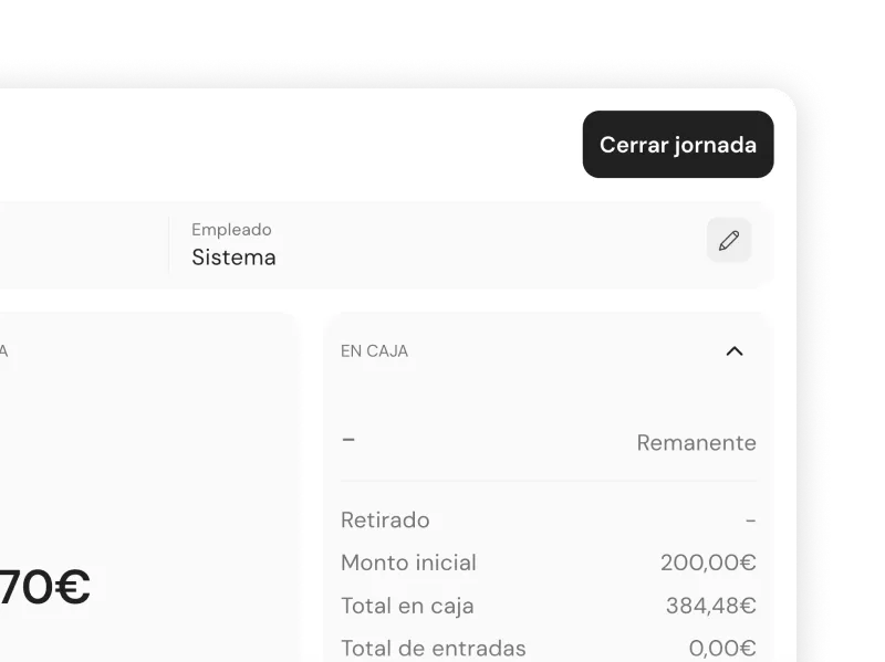Arqueo de caja del TPV Qamarero